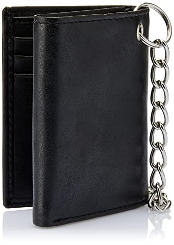 Cartera triple de cuero para hombre