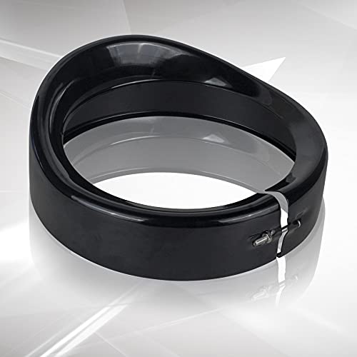 Kit de anillo francés de luces cromadas para motocicleta compatible con Harley, anillo de ajuste de faro delantero de 7 pulgadas, visera decorativa + anillo de ajuste de luz antiniebla de 4 1/2 pulgadas, visera decorativa (cromo)