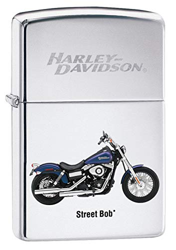 Zippo Harley-Davidson Motor Flag Emblem Street Chrome Pocket Lighter