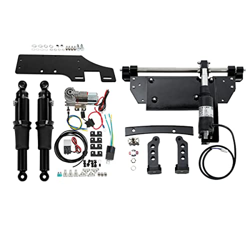 Kit de suspensión trasero Aire Rider + tanque de aire para Harley Touring 1994-2021 Road King FLHR Street Electra Glide FLHX FLHT Ultra Classic FLHTCU FLHTK FLHTP FLHTK Policía FLHTP FLHTK FLHTP