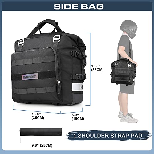 Alforjas de motocicleta impermeables 28L (14L x 2) alforjas laterales para motocicleta