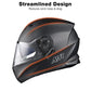 Casco modular y abatible de motocicleta, de cara completa con certificación DOT y visera doble