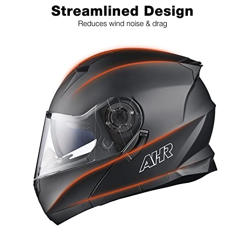 Casco modular y abatible de motocicleta, de cara completa con certificación DOT y visera doble