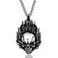 Collar de calavera para hombre, serpiente, árbol de la vida, etiqueta de perro de calavera
