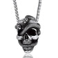 Collar de calavera para hombre, serpiente, árbol de la vida, etiqueta de perro de calavera