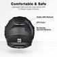 Casco modular y abatible de motocicleta, de cara completa con certificación DOT y visera doble