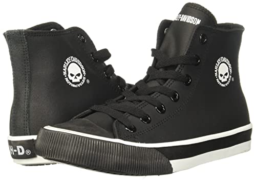Harley-Davidson Footwear Men's Baxter Sneaker, Black/White
