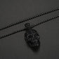 Collar de calavera para hombre, serpiente, árbol de la vida, etiqueta de perro de calavera