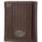 Cartera triple de cuero para hombre
