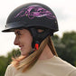 Vega Helmets Warrior Motorcycle Half Helmet with Sunshield for Men & Women, Adjustable Size Dial DOT Half Face Skull Cap for Bike Cruiser Chopper Moped Scooter ATV (Patriotic Flag Graphic, Large)
