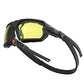 Gafas de sol acolchadas para motocicleta, antiempañamiento, a prueba de polvo y viento