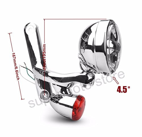 Happy-motor 4.5" Led Spotlight Fit For Harley Street Glide Turn Signal Lights Road King Passing Fog Light Bullet Fit For Harley Electra Glide