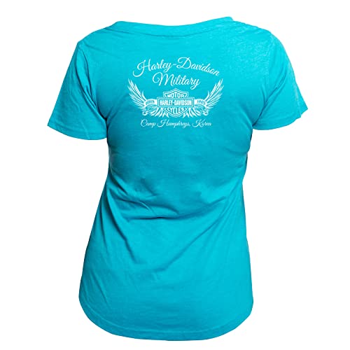 Harley-Davidson Military - Women's Jade Scoop Neck Graphic T-Shirt - Camp Humphreys | Disobey 2X-Large