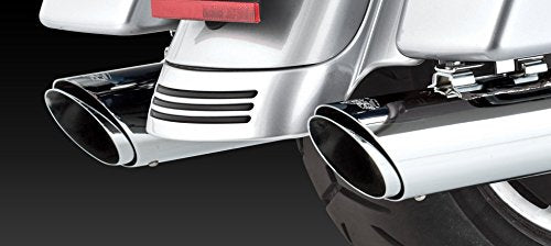 Vance & Hines 16763 Twin Slash 4 Rounds Chrome Slip On Silenciadores para Harley-Davidson Touring 1995-2016 Bikes
