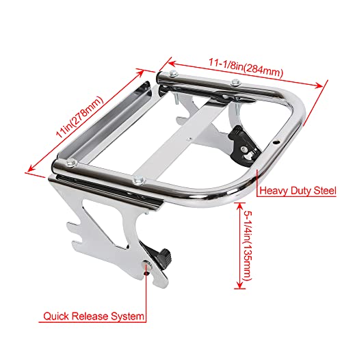 Tour Pack - Portaequipajes con herrajes de acoplamiento compatibles con Harley Touring 1997-2008
