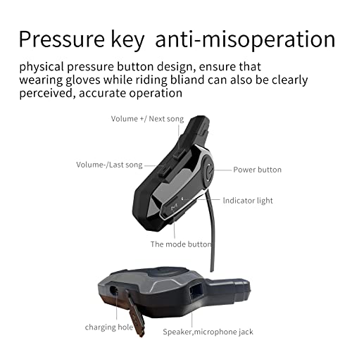 Auriculares Bluetooth para motocicleta, E1, 2 conductores