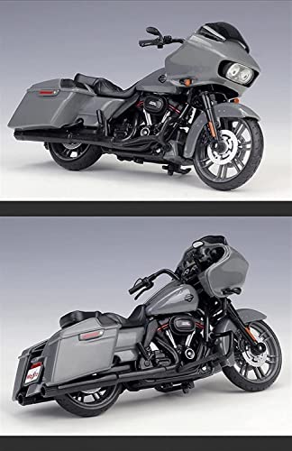 SHENGANG Motorcycle Model Diecast Collection Kids Toy Gift Harley Davidson 2018 CVO Road Glide 1:18 Alloy Motorcycle Model (Color : Blue)