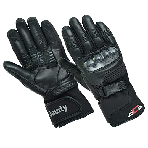 Guantes de motocicleta de invierno para hombres y mujeres, cálidos Thinsulate, impermeables, para pantalla táctil, guantes de equitación con fibra de carbono,