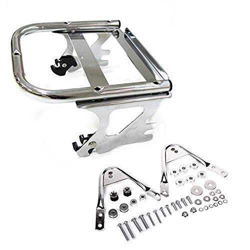 Tour Pack - Portaequipajes con herrajes de acoplamiento compatibles con Harley Touring 1997-2008