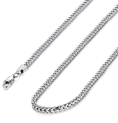 collar de acero inoxidable estilo punk para hombres, 20-36 pulgadas
