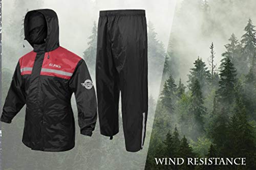 Traje de lluvia para hombre y mujer, chaqueta y pantalón, diseño reflectante e impermeable