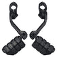 Estribos de carretera de 1.25 pulgadas, estribos de carretera ajustables en ángulo largo para motocicleta Harley Davidson Touring Road King Road Glide Street Glide Electra Glide Softail Sportster con barra de carretera de 1 1/4 pulgadas