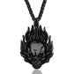 Collar de calavera para hombre, serpiente, árbol de la vida, etiqueta de perro de calavera