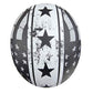 Vega Helmets Warrior Motorcycle Half Helmet with Sunshield for Men & Women, Adjustable Size Dial DOT Half Face Skull Cap for Bike Cruiser Chopper Moped Scooter ATV (Patriotic Flag Graphic, Large)