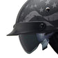 Vega Helmets Warrior Motorcycle Half Helmet with Sunshield for Men & Women, Adjustable Size Dial DOT Half Face Skull Cap for Bike Cruiser Chopper Moped Scooter ATV (Patriotic Flag Graphic, Large)