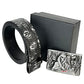 Cinturón de vaquero occidental para hombre, estilo punk rock