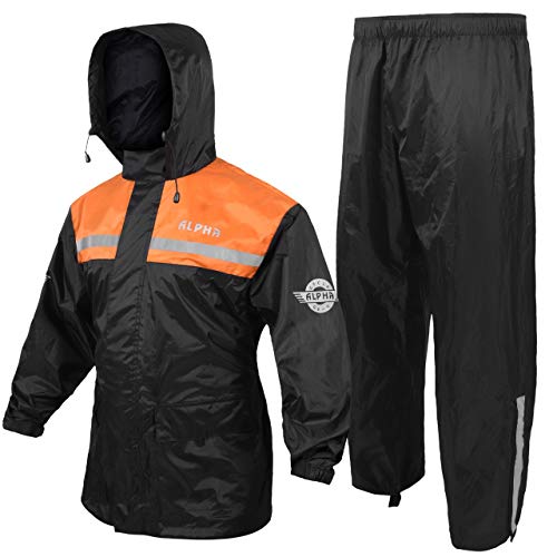 Traje de lluvia para hombre y mujer, chaqueta y pantalón, diseño reflectante e impermeable