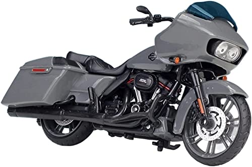SHENGANG Motorcycle Model Diecast Collection Kids Toy Gift Harley Davidson 2018 CVO Road Glide 1:18 Alloy Motorcycle Model (Color : Blue)
