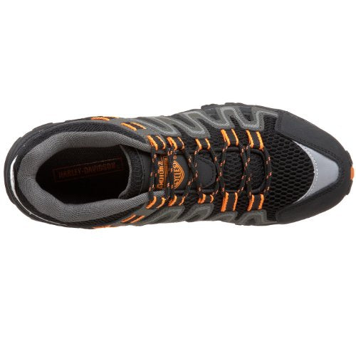 HARLEY-DAVIDSON FOOTWEAR Men's Chase-M, Black/Orange, 12 M US