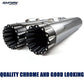 SHARKROAD 4.0" Chrome Slip Ons Muffler Exhaust For Harley Davidson 1995-2016 Touring,Fit Street Glide, Road Glide, Road King, Electra Glide, Ultra Limited, 21CC