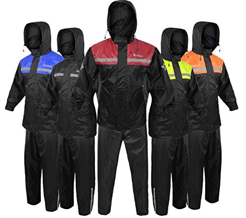 Traje de lluvia para hombre y mujer, chaqueta y pantalón, diseño reflectante e impermeable