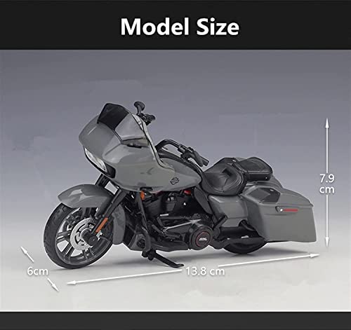 SHENGANG Motorcycle Model Diecast Collection Kids Toy Gift Harley Davidson 2018 CVO Road Glide 1:18 Alloy Motorcycle Model (Color : Blue)