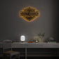 Letrero de pared Harley Davidson - Iluminación LED - Letrero de garaje (28x20")