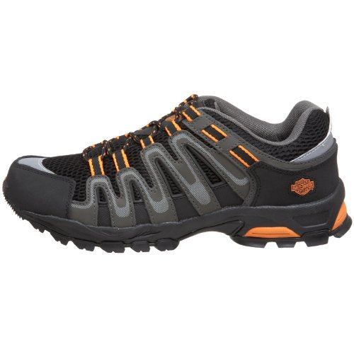 HARLEY-DAVIDSON FOOTWEAR Men's Chase-M, Black/Orange, 12 M US