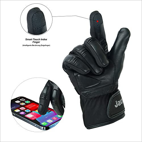 Guantes de motocicleta de invierno para hombres y mujeres, cálidos Thinsulate, impermeables, para pantalla táctil, guantes de equitación con fibra de carbono,