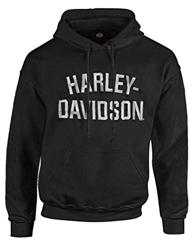Harley-Davidson Men's Heritage Pullover Hooded Sweatshirt Hoodie 30296635 (L) Black