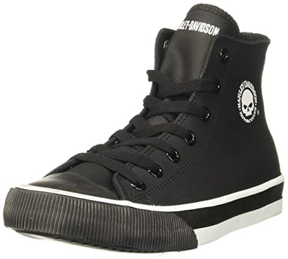Harley-Davidson Footwear Men's Baxter Sneaker, Black/White