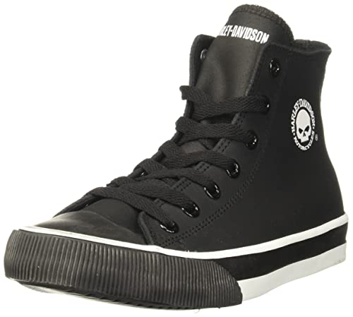 Harley-Davidson Footwear Men's Baxter Sneaker, Black/White