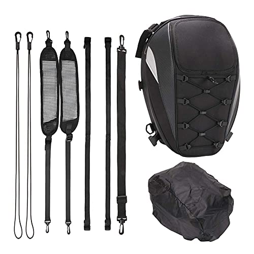Bolsa de asiento para motocicleta, doble uso, impermeable, bolsa de almacenamiento, bolsa para guardar el casco
