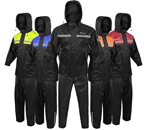 Traje de lluvia para hombre y mujer, chaqueta y pantalón, diseño reflectante e impermeable