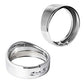 Kit de anillo francés de luces cromadas para motocicleta compatible con Harley, anillo de ajuste de faro delantero de 7 pulgadas, visera decorativa + anillo de ajuste de luz antiniebla de 4 1/2 pulgadas, visera decorativa (cromo)