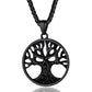Collar de calavera para hombre, serpiente, árbol de la vida, etiqueta de perro de calavera