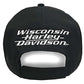 Harley-Davidson - Gorra de béisbol ajustable con visera curva H-D bordada para hombre, color negro