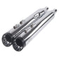 SHARKROAD 4.0" Chrome Slip Ons Muffler Exhaust For Harley Davidson 1995-2016 Touring,Fit Street Glide, Road Glide, Road King, Electra Glide, Ultra Limited, 21CC