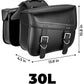 Alforjas para motocicleta, 30 L de gran capacidad, bolsas de sillín para motocicletas, bolsa de equipaje de motocicleta de piel sintética para Sportster Softail Dyna