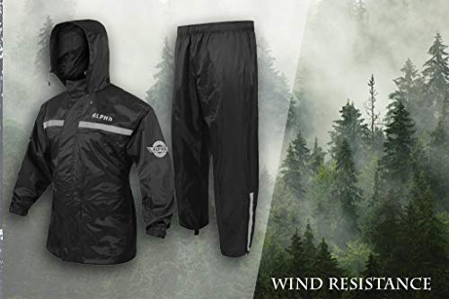 Traje de lluvia para hombre y mujer, chaqueta y pantalón, diseño reflectante e impermeable